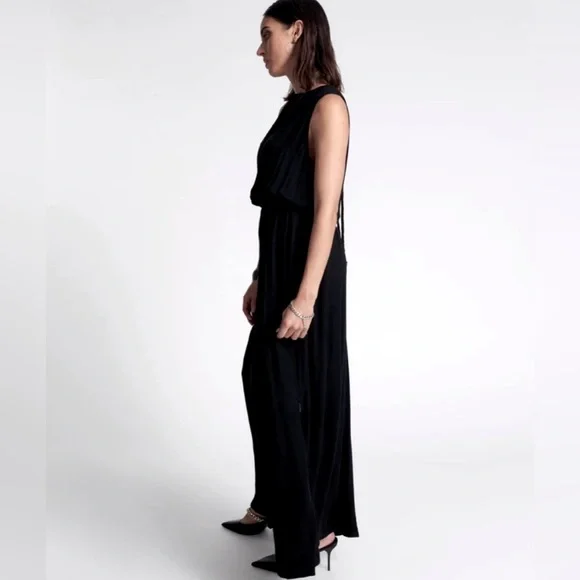 One Teaspoon NWT After Party Open Back Black Jumpsuit SZ S - Picture 5 of 5